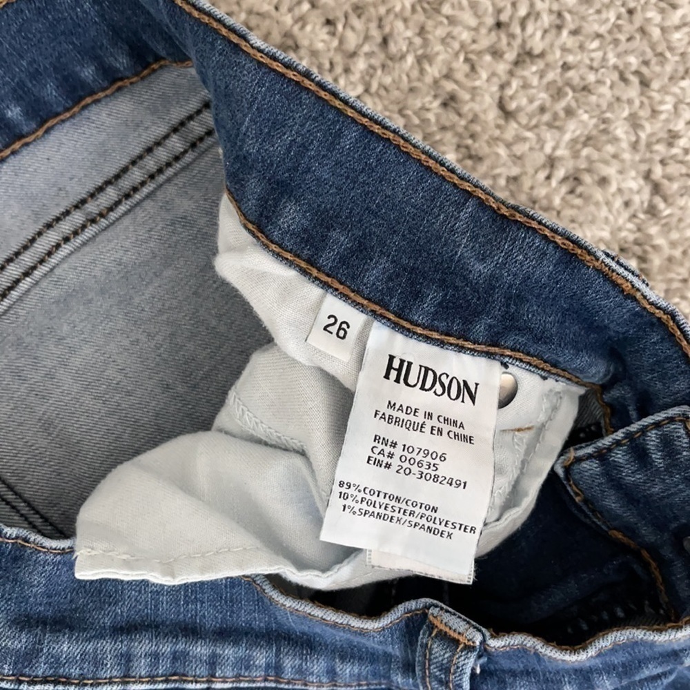 Hudson Slightly Distressed Jeans - Picture 3 of 4